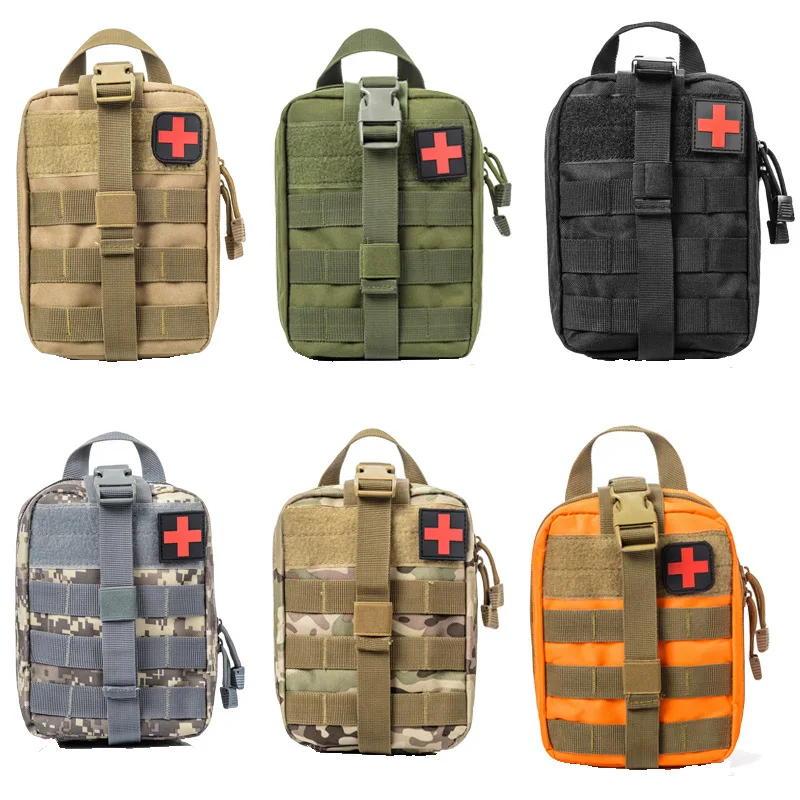 Bolsa táctica EDC Molle para exteriores, botiquín de primeros auxilios de emergencia, bolsa de viaje, Camping, senderismo, escalada, kits médicos