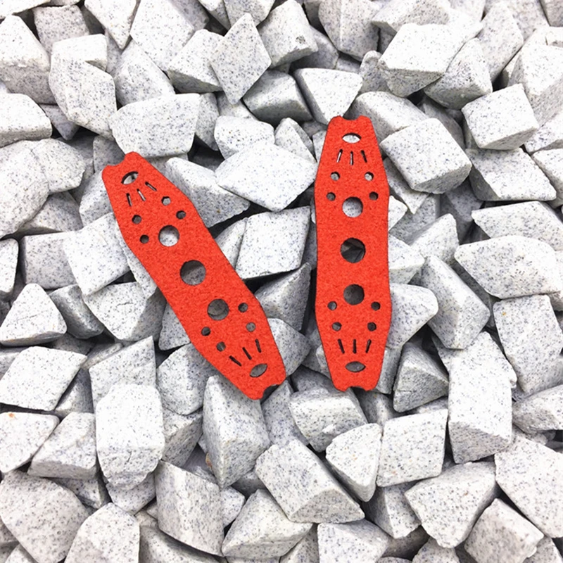 Bolso de cuero de microfibra para caza, bolsa de cuero de dos colores, rojo y negro, banda de goma sólida, 20 piezas/lote, 2,0mm de grosor - imagen 3