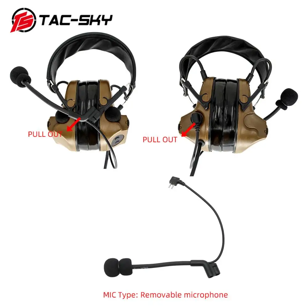 TAC-SKY COMTA II auriculares tácticos de disparo con reducción de ruido y adaptador de riel para casco ARC OPS-CORE y adaptador Ptt U94 - imagen 2