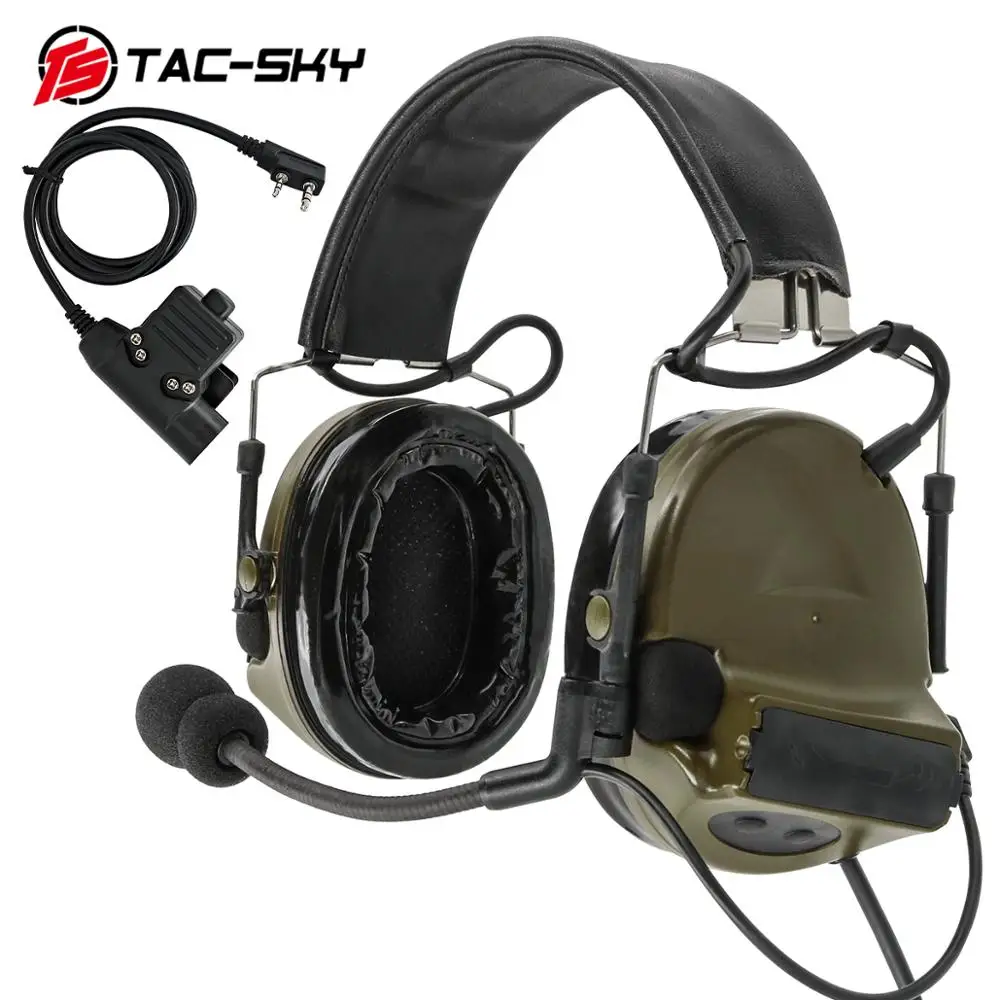 TAC-SKY COMTA II orejeras de silicona para deportes de caza al aire libre pastillas de reducción de ruido auriculares tácticos U94 PTT - imagen 3