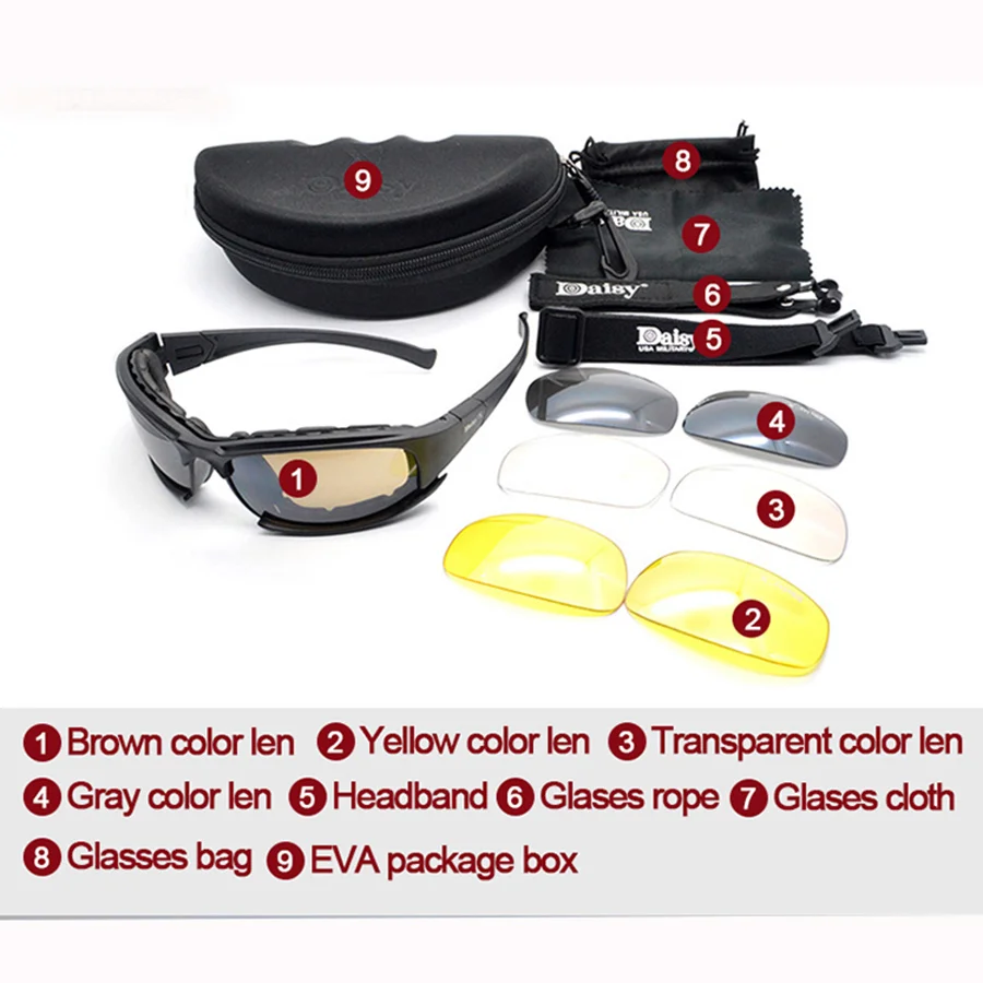 Daisy-gafas de Montañismo al aire libre, gafas de moda para ciclismo de carretera, esquí, pesca, gafas de sol antiultravioleta con polarizador - imagen 3