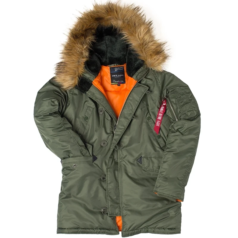 Chaqueta acolchada N3B para hombre y mujer, abrigo militar con capucha de piel, gabardina cálida de camuflaje, Parka táctica del Ejército Coreano, invierno, 2020 - imagen 5
