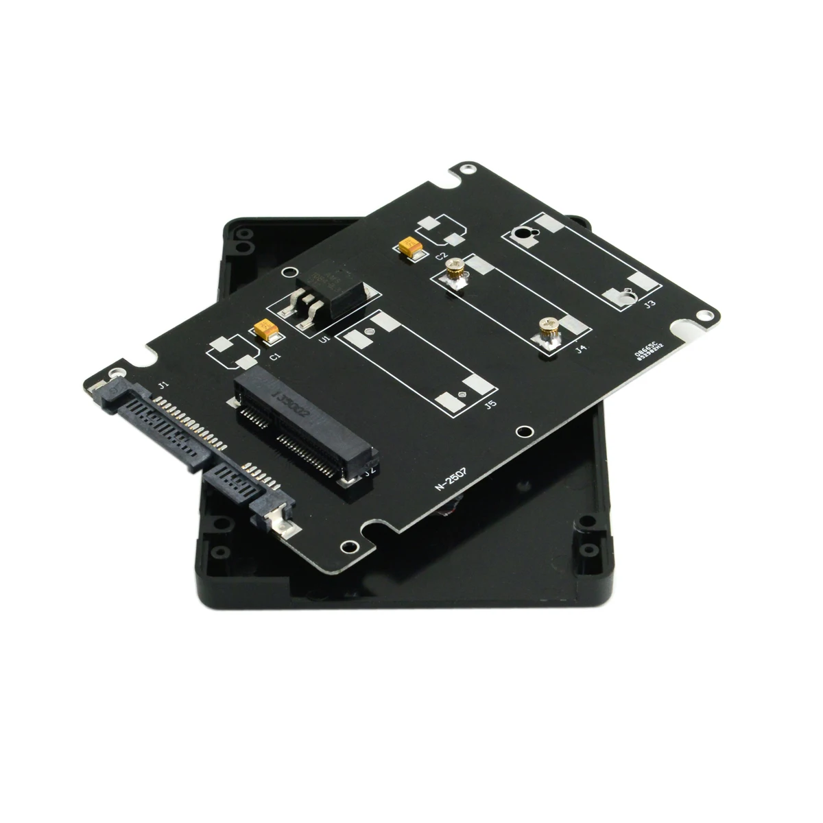 Mini PCI-E mSATA SSD a SATA, carcasa de disco duro de 2,5 pulgadas, Adaptador convertidor para Intel, Samsung, Asus, negro - imagen 2