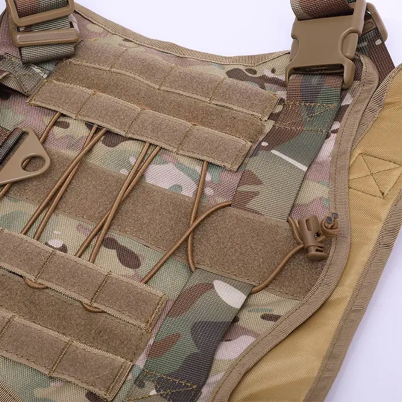 Chaleco táctico para perro, ropa grande para exteriores, MOLLE D4, chaleco con 3 bolsas MOLLE, ropa protectora de jungla para perros y Mascotas - imagen 4