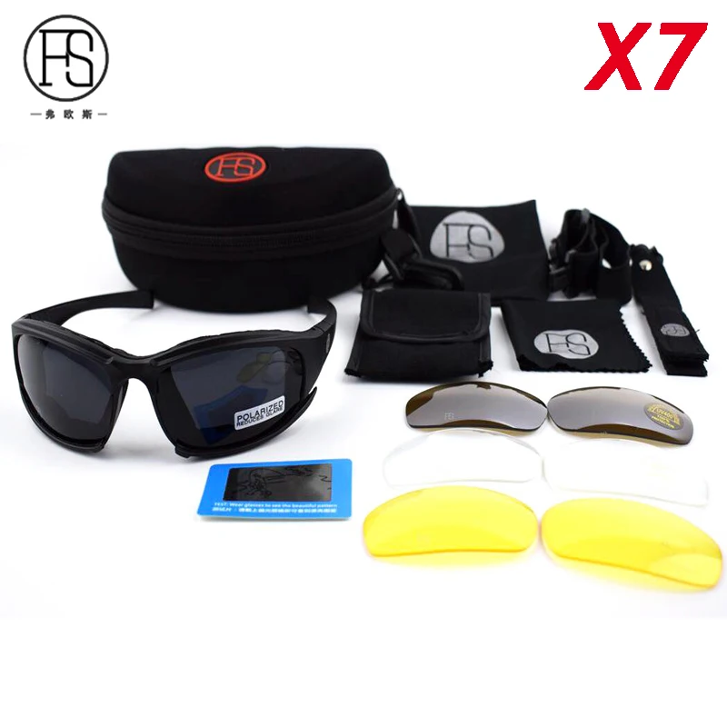 Gafas X7 para hombre, Gafas de sol polarizadas militares, Gafas de tiro airsoft a prueba de balas, lentes ahumados, Gafas para ciclismo y motocicleta - imagen 2