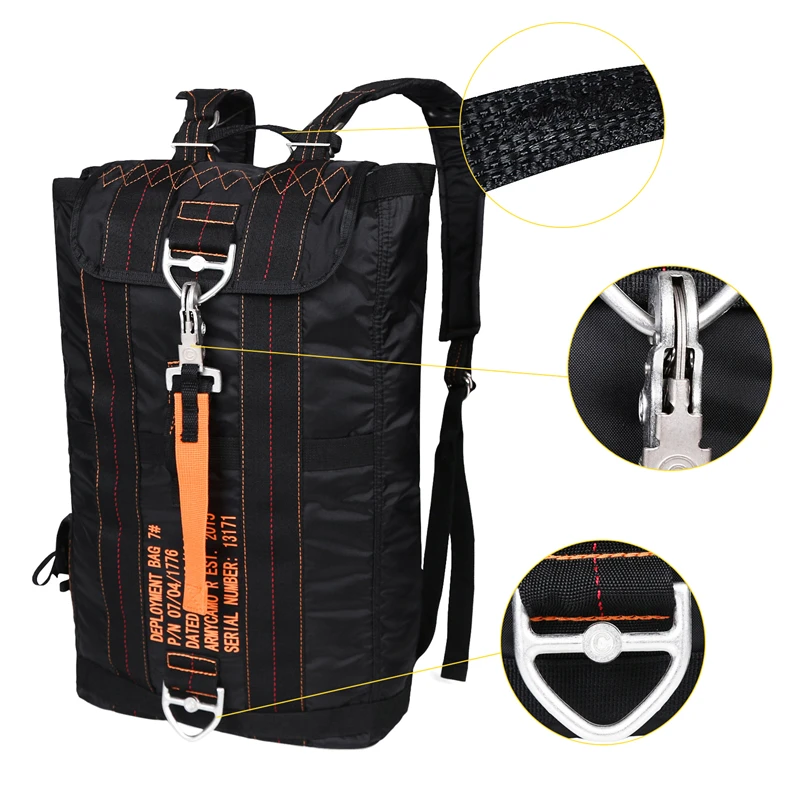 LQARMY-mochila duradera multiusos, bolsa de paracaídas ligera para viajes de caza al aire libre, senderismo, escuela, llevar aventuras - imagen 5