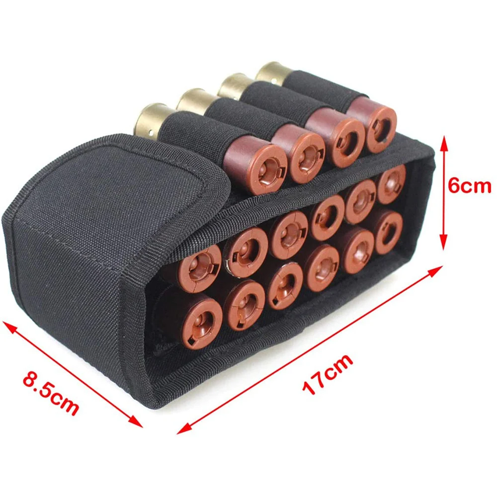 Soporte de carcasa de escopeta plegable, bolsa Molle táctica de 16 cartuchos de escopeta para calibre 12/20G, bolsa de munición de recarga - imagen 2