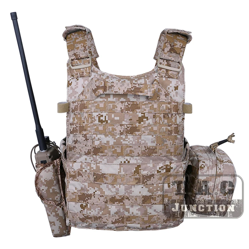 Emersongear-Chaleco de combate táctico Modular MOLLE, portador de placa de LBT-6094A, con bolsas, Color AOR1 - imagen 2