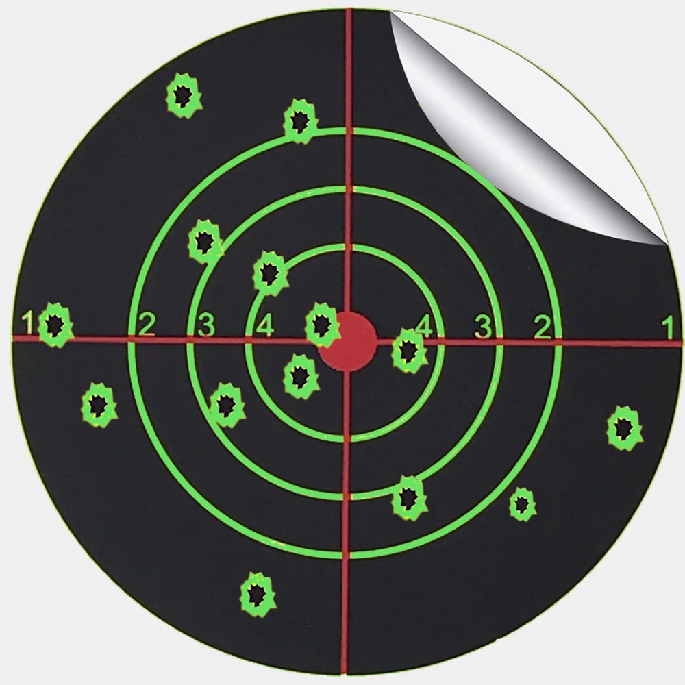 10 Uds. Pegatinas de objetivos de 5,5 pulgadas, objetivo de flores contra salpicaduras, objetivo de disparo colorido, adhesivo de reactividad, objetivo de disparo - imagen 3