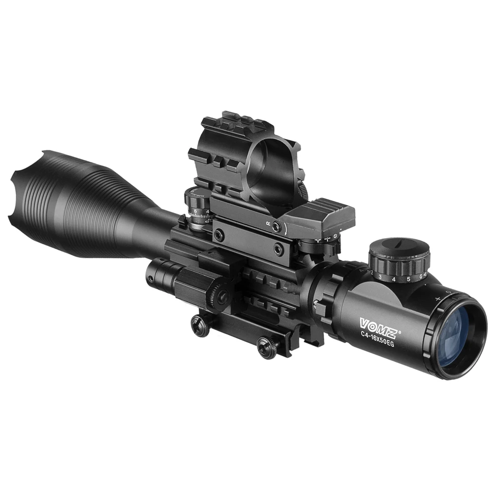 Rifle óptico táctico 4-16x50 EG, mira holográfica de 4 reflejos, punto rojo con Combo láser, pistolas de aire de caza - imagen 4