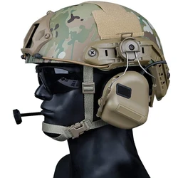 Auriculares tácticos con micrófono y reducción de ruido para casco
