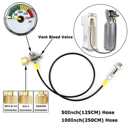Adaptador CO2 con kit de manguera para desconexión rápida