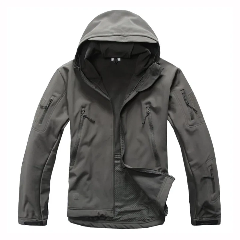 Conjunto de chaqueta táctica para hombre, ropa de caza de camuflaje, abrigos militares para acampar, senderismo, con capucha, Softshell TAD, deportes al aire libre - imagen 4