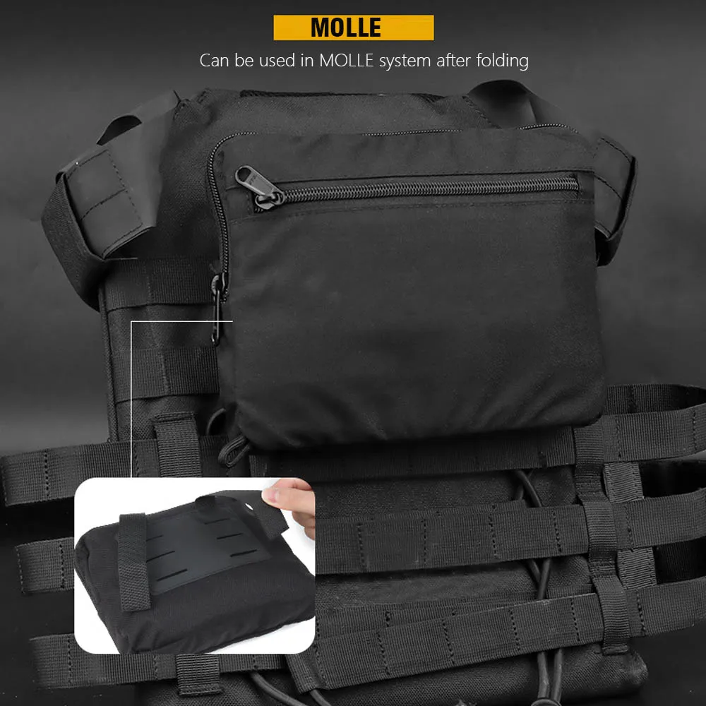 Mochila táctica plegable creativa 500D de gran capacidad para hombre, bolsa militar multifunción para deportes al aire libre, Camping, senderismo y caza - imagen 5