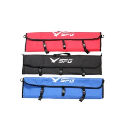 Estuche para arco recurvo compacto con asa, correa y compartimentos