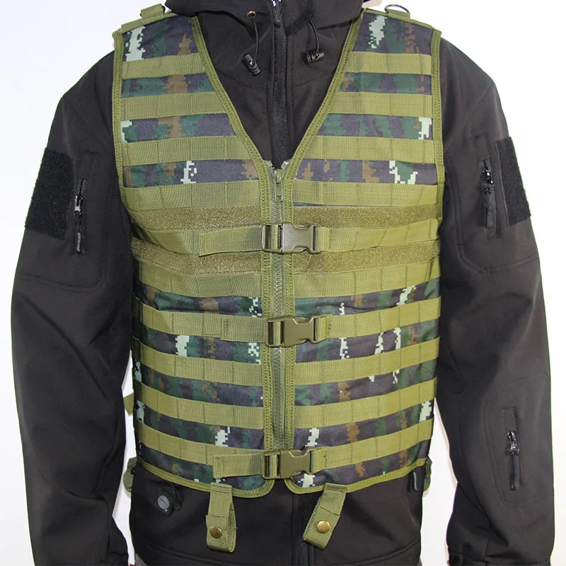 Chaleco táctico Molle Assault Plate Carrier Airsoft, malla ligera ajustable, equipo de caza CS para Paintball - imagen 5