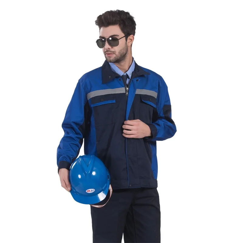 Ropa de trabajo de primavera para hombre y mujer, chaqueta + Pantalones, taller mecánico, fábrica, reparadores de automóviles, uniforme de mono de trabajador duradero - imagen 5