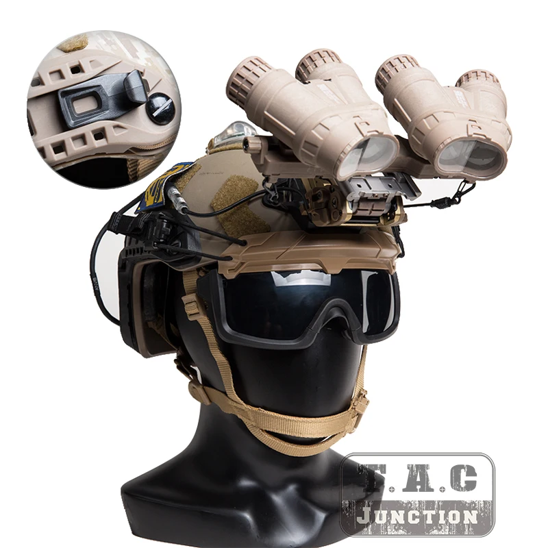 Revestimiento táctico antiniebla para Airsoft, lentes grises, gafas de seguridad para casco, con Clips de riel - imagen 2