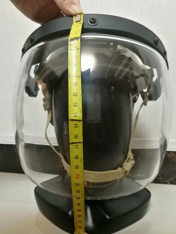 Máscara facial con riel táctico abatible hacia arriba, lente transparente, Riot, casco MICH rápido, 18cm - imagen 3