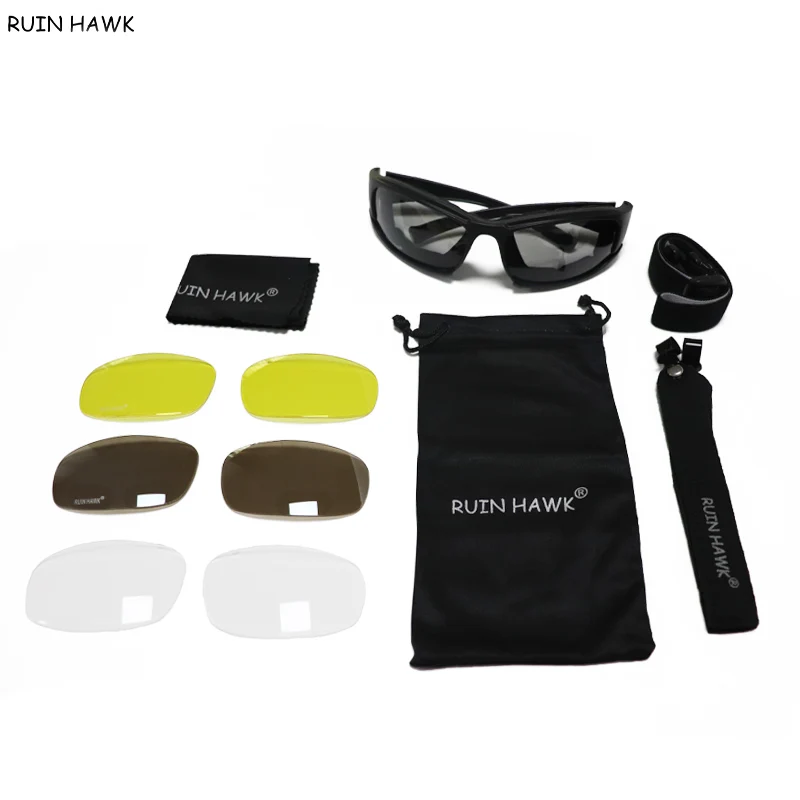 Gafas polarizadas tácticas X7, gafas militares para hombres, gafas de sol polarizadas de 4 lentes para senderismo, gafas para pescar - imagen 5