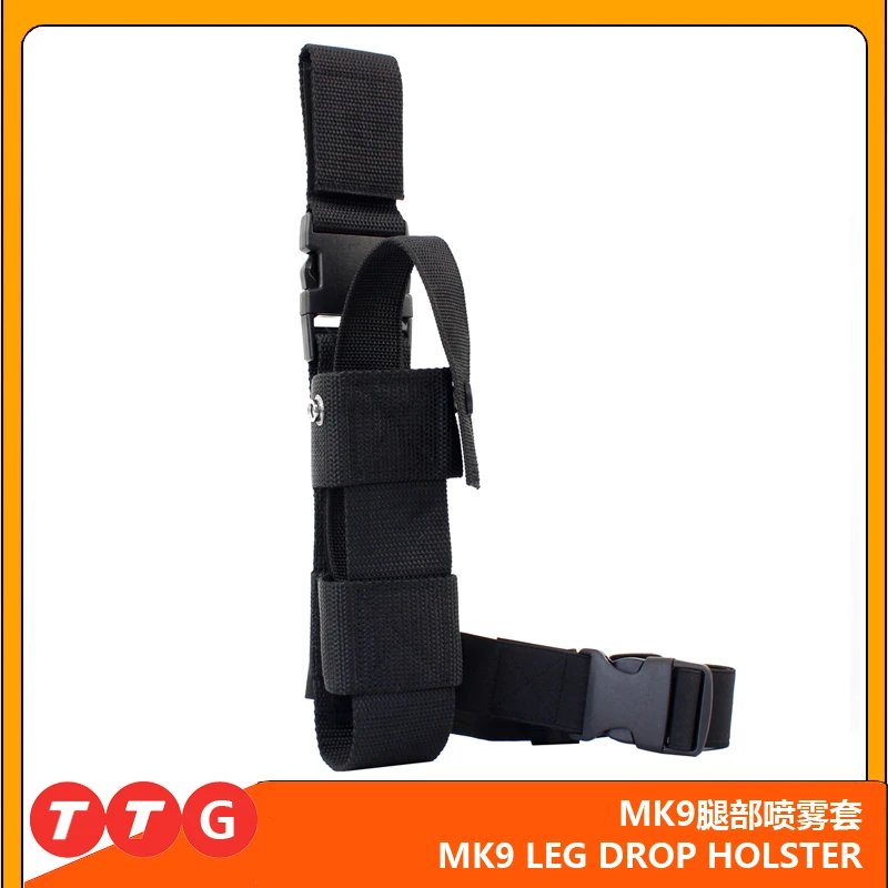 ROCOTACTICAL-funda de muslo con pulverizador MK9, para mano derecha e izquierda, soporte de mano para incendios, funda de pistola con soporte para la caída de la pierna - imagen 4