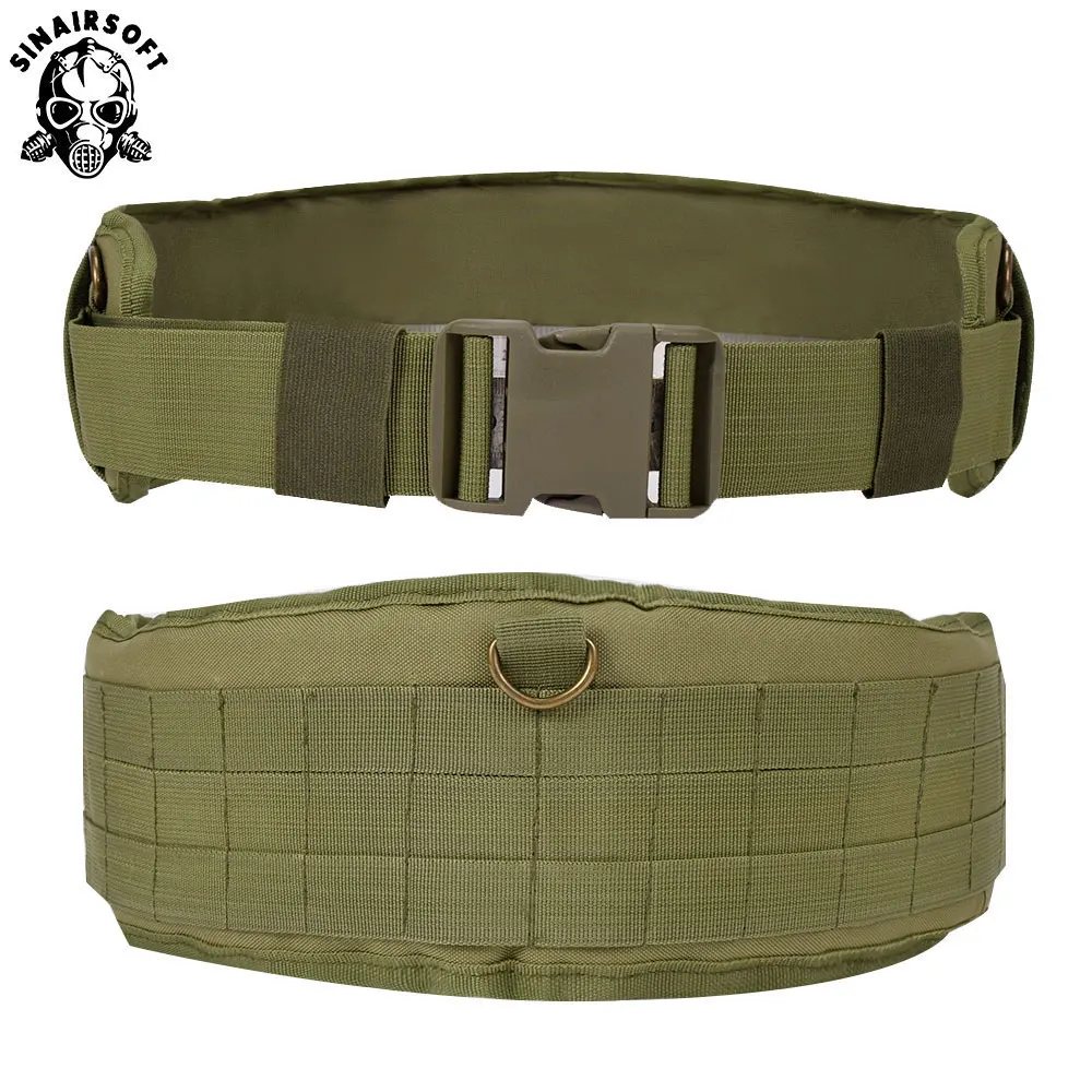 Cinturón táctico militar Molle para exteriores, equipo multiusos acolchado CS, cinturones anchos para Airsoft, equipo de protección de seguridad para deportes de caza