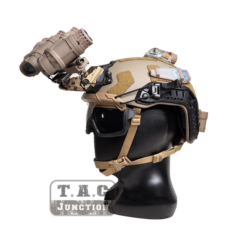 Revestimiento táctico antiniebla para Airsoft, lentes grises, gafas de seguridad para casco, con Clips de riel - imagen 4