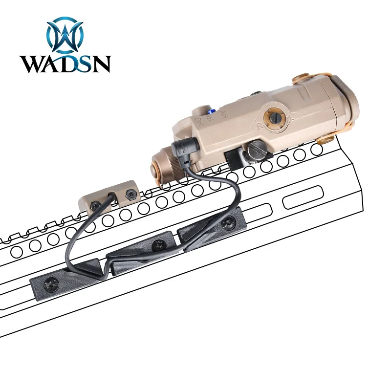 WADSN interruptor remoto de presión de guía de Cable, sistema Mlok Keymod, linterna láser, gestión de cables, accesorios de armas de metal airsoft - imagen 5