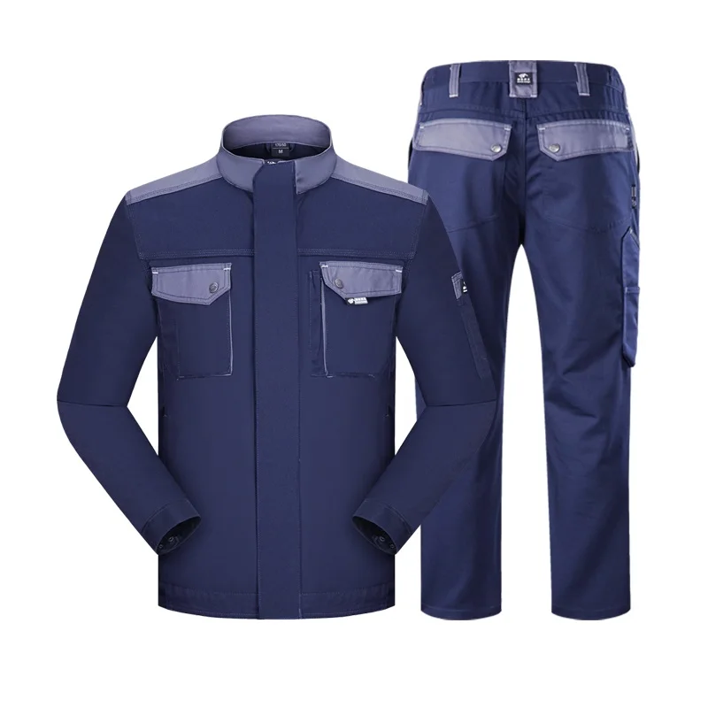 Nueva ropa de trabajo duradera para hombres y mujeres, chaqueta reflectante + Pantalones, máquina resistente al desgaste, soldador de reparación de automóviles, monos de taller, uniforme - imagen 5