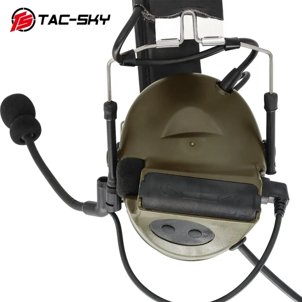 TS TAC-SKY C2 auriculares tácticos con cancelación de ruido para caza al aire libre, protección auditiva, Walkie Talkie COMTA II Headse - imagen 5