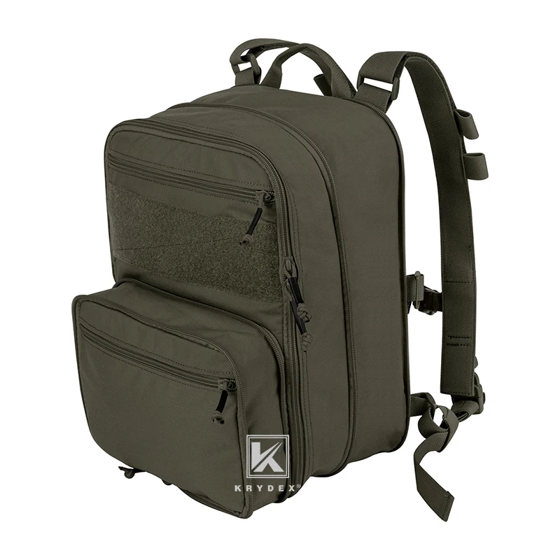 KRYDEX-mochila táctica D3 Flatpack, paquete de asalto expandible Molle de 23L, mochila de hidratación, bolsa de caza al aire libre, RANGER GREEN