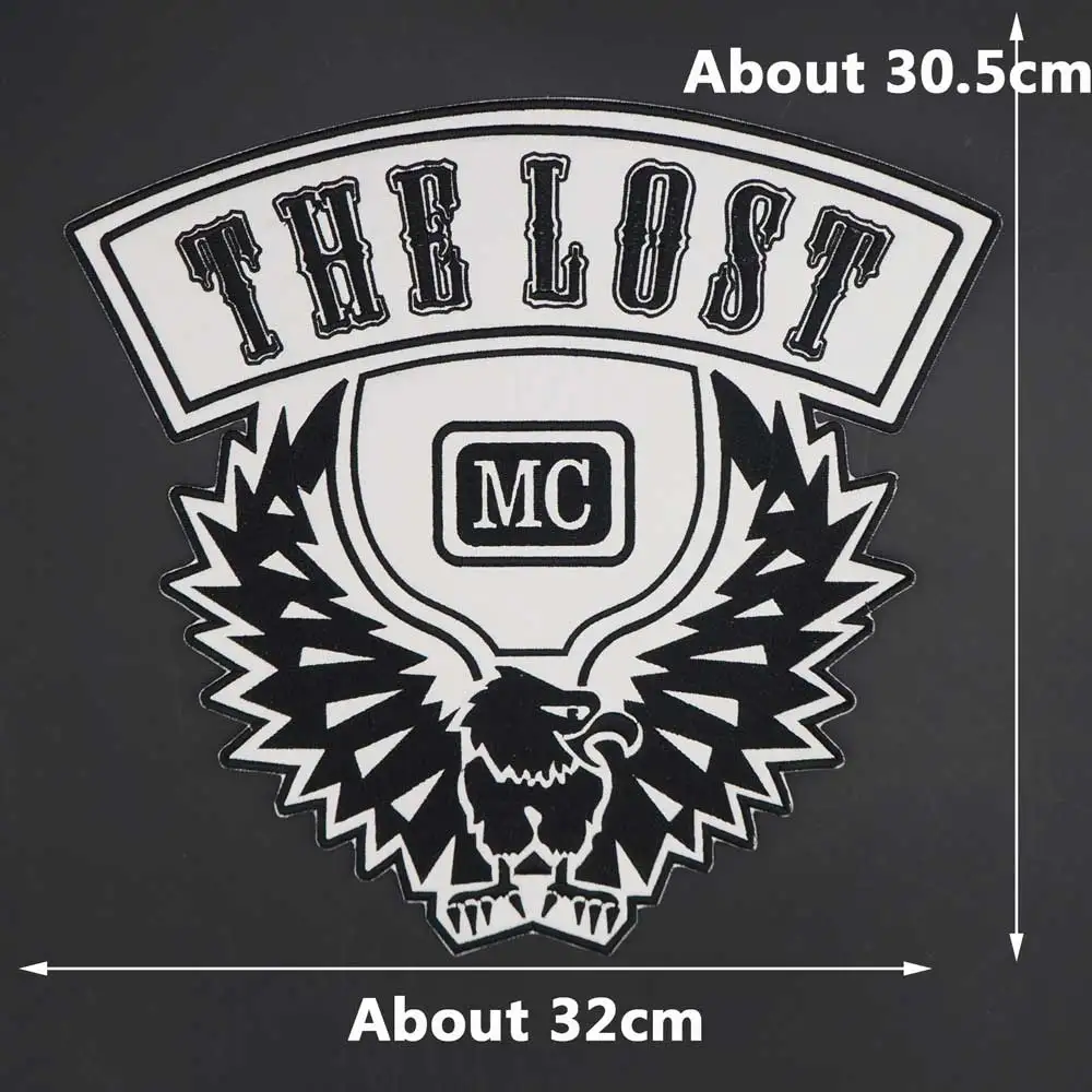 THE LOST EAGLE MC-pegatina de parche de motorista para motocicleta, bordado grande para ropa, sombrero, bolsas, respaldo de hierro - imagen 2