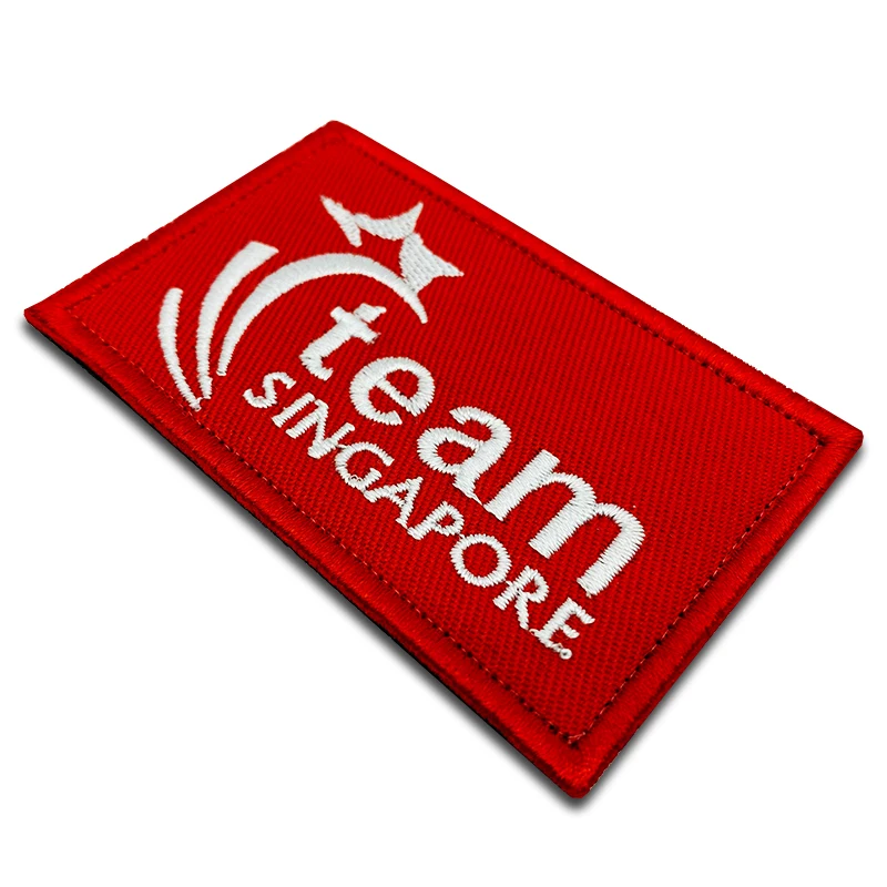 Parches del equipo de Singapur, insignias de tácticas militares bordadas de alta calidad, brazalete de bucle de gancho 3D, palo en chaqueta, mochila - imagen 5