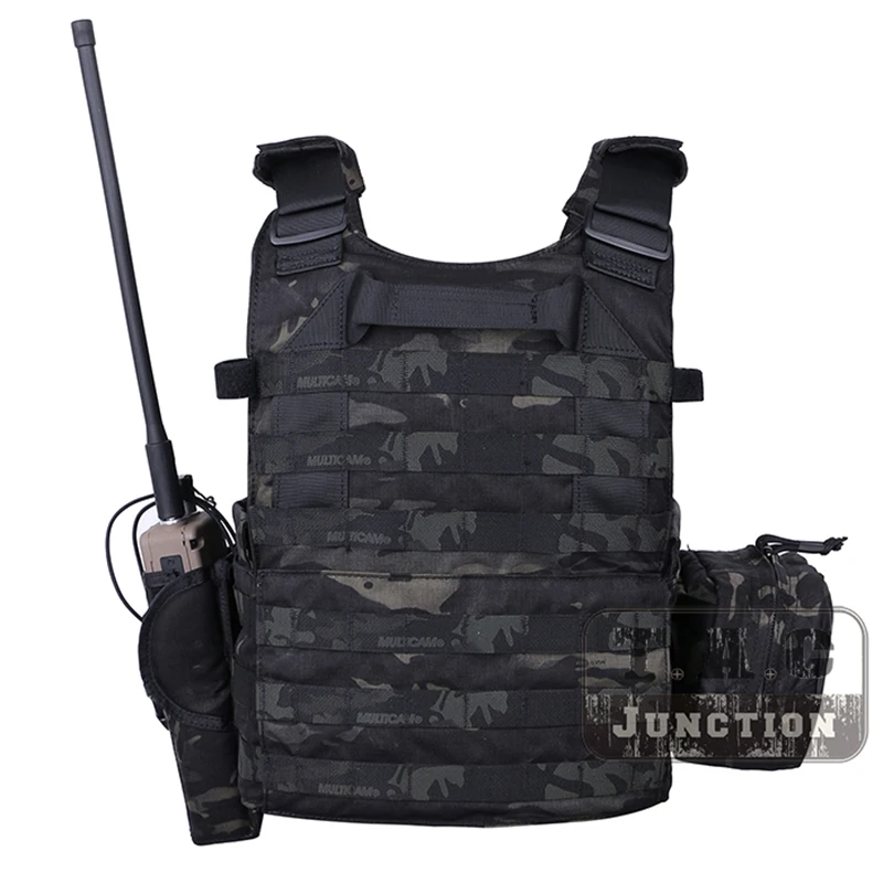 Emerson-portador de placa Modular MOLLE táctico, bolsa de accesorios, chaleco táctico de LBT-6094A con Triple cargador y bolsa de Radio MCBK - imagen 2