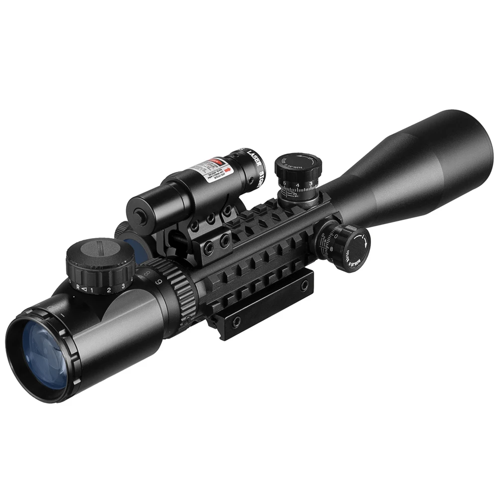 Óptica de caza Airsoft 3-9X40, mira telescópica láser roja iluminada con punto holográfico, Combo de arma, mira Chasse Caza - imagen 5
