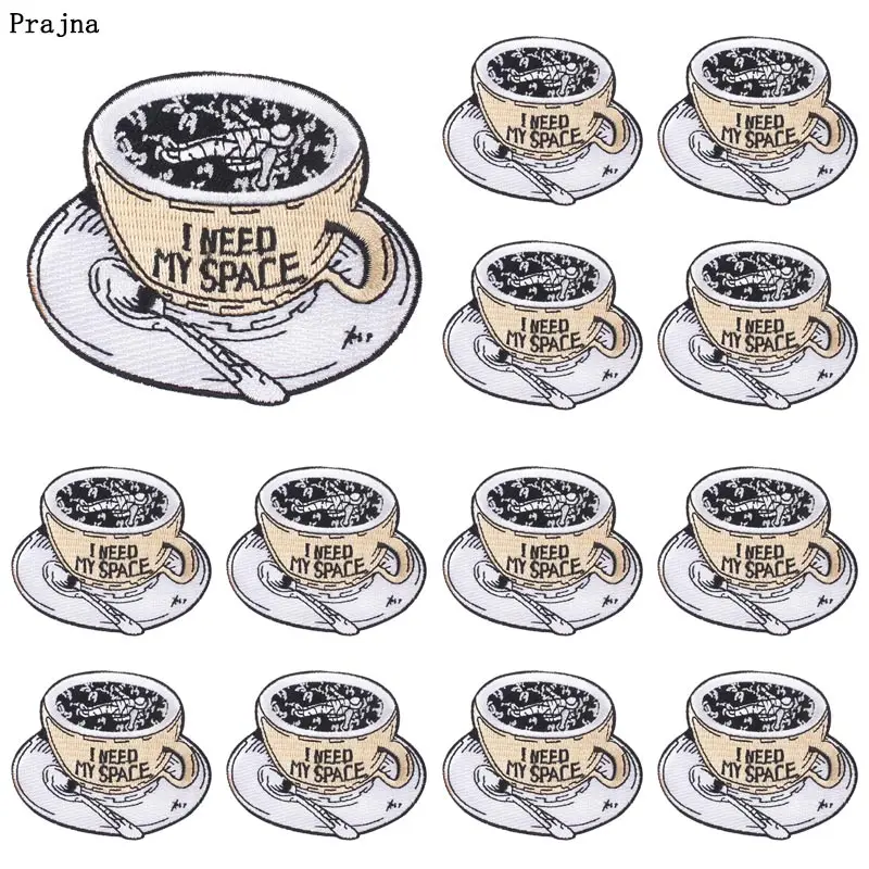 Prajna-Parches de astronauta espacial para ropa, parches Emnbroiderd para ropa, parches para planchar, insignias de astronauta, 10 piezas - imagen 2