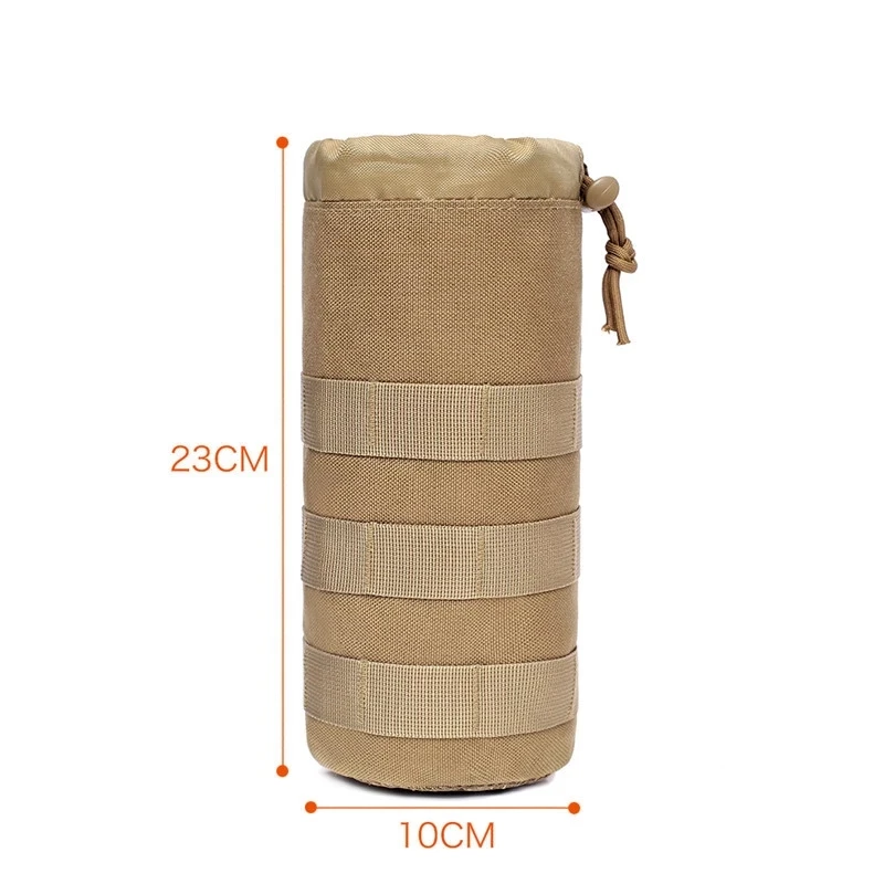 Bolsas de caza y acampada de 24cm, bolsa para botella de agua Molle, bolsillo para hervidor portátil, bolsa de utilidad para mochila al aire libre, chaleco con cinturón - imagen 5