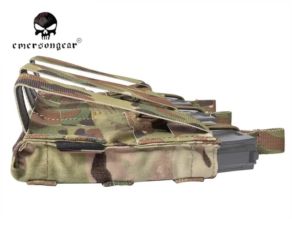 Emersongear Triple Open Top revista bolsa táctica combate Molle MAG bolsa 5,56 EM6356 - imagen 2
