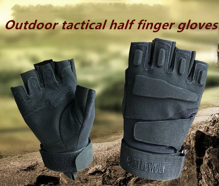 Guante Militar Táctico Medio Dedo - Detalle de material