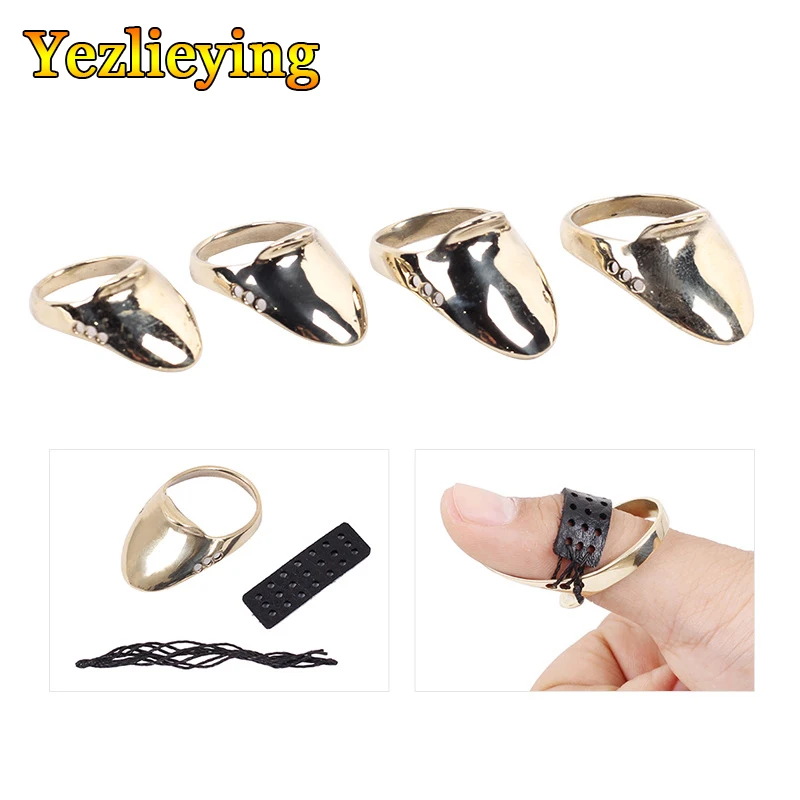 Anillo de pulgar para tiro con arco, protector de dedo, lengüeta para dedo, seguro para dedo, arco al aire libre, flecha, accesorios de tiro de caza, 1 ud. - imagen 2