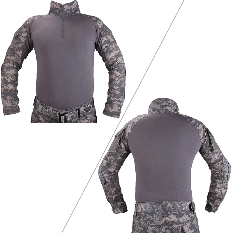 Camisetas tácticas VULPO BDU ACU, camiseta de camuflaje al aire libre, juegos de rol, trajes Ghillie - imagen 2