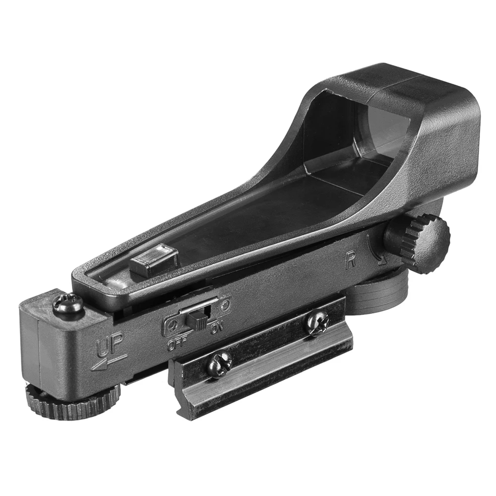 Mira réflex táctica de plástico, mira telescópica de punto rojo, visión amplia, pistola de aire de 20mm, soportes de riel Weaver, mira telescópica Ak 47 para caza - imagen 5