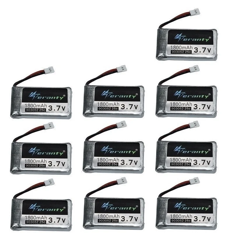 Batería Lipo de 3,7 V, 1800mAh, 903052, cargador para Syma X5, X5C, X5SW, X5SC, X5S, X5SC-1, M18, H5P, RC, Quadcopter, 3,7 V - imagen 5