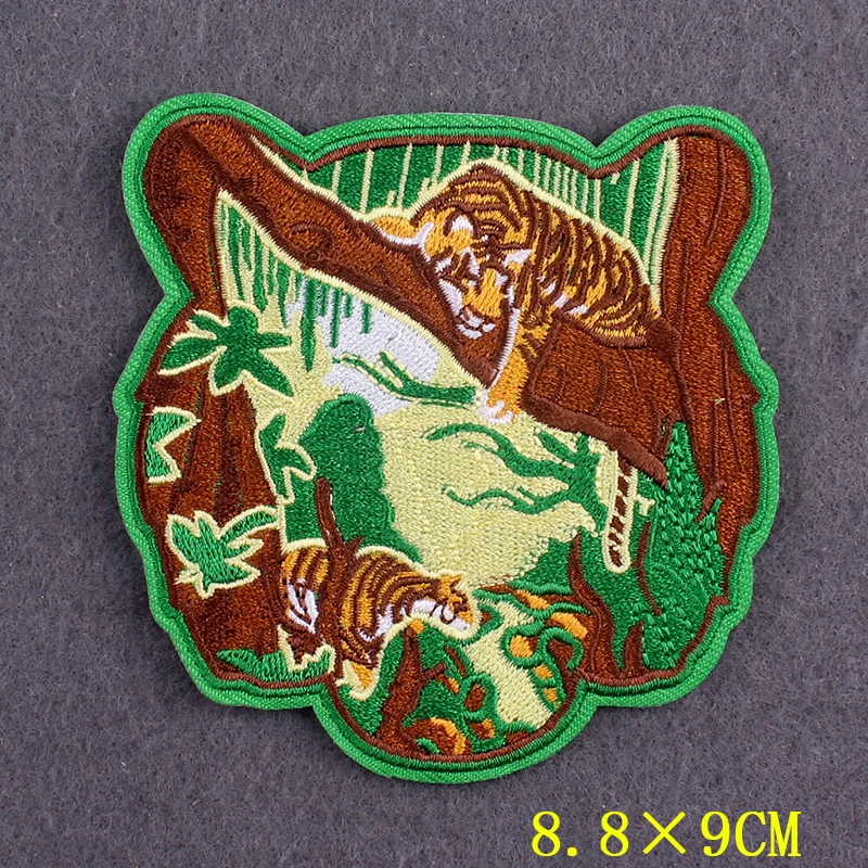 Parches de animales geniales en la ropa, pegatinas de ropa natural DIY, oso, ballena, rayas, parches termoadhesivos para ropa, insignias, accesorios - imagen 4