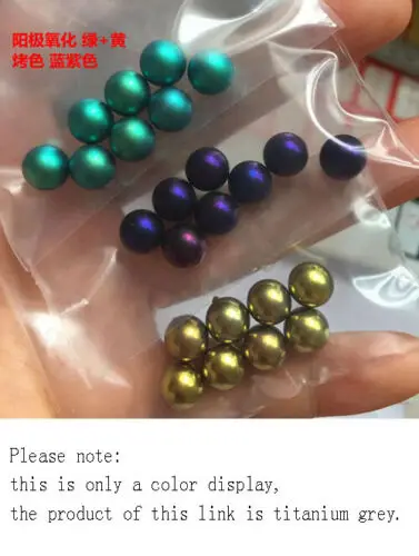 5 cuentas redondas de titanio DIY con agujeros, pulsera, collar, cuentas de Buda - imagen 5