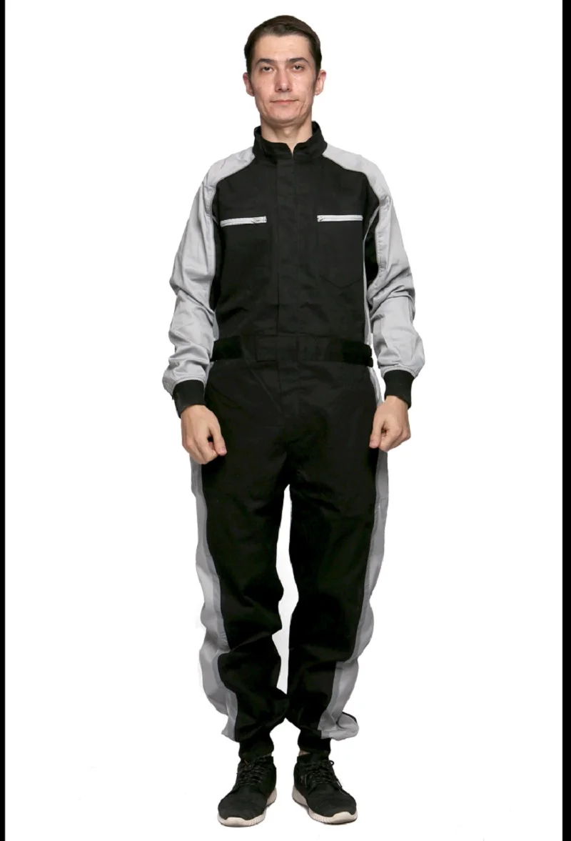 Mono de algodón uniforme de trabajo resistente al desgaste general a prueba de polvo taller de reparación traje de soldadura mecánica Racer rescate antiestático - imagen 4