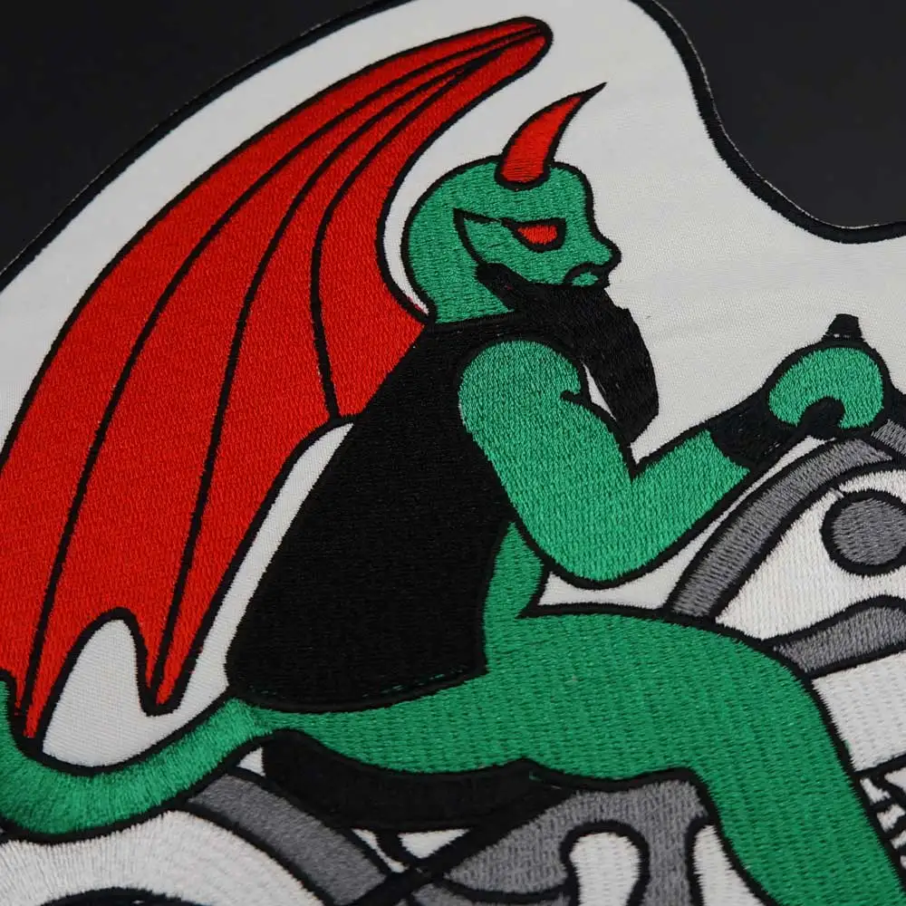 Gargoyles Fallston N.C MC bordado grande motocicleta Biker parche pegatina insignia para ropa sombrero bolsas hierro en el respaldo - imagen 5