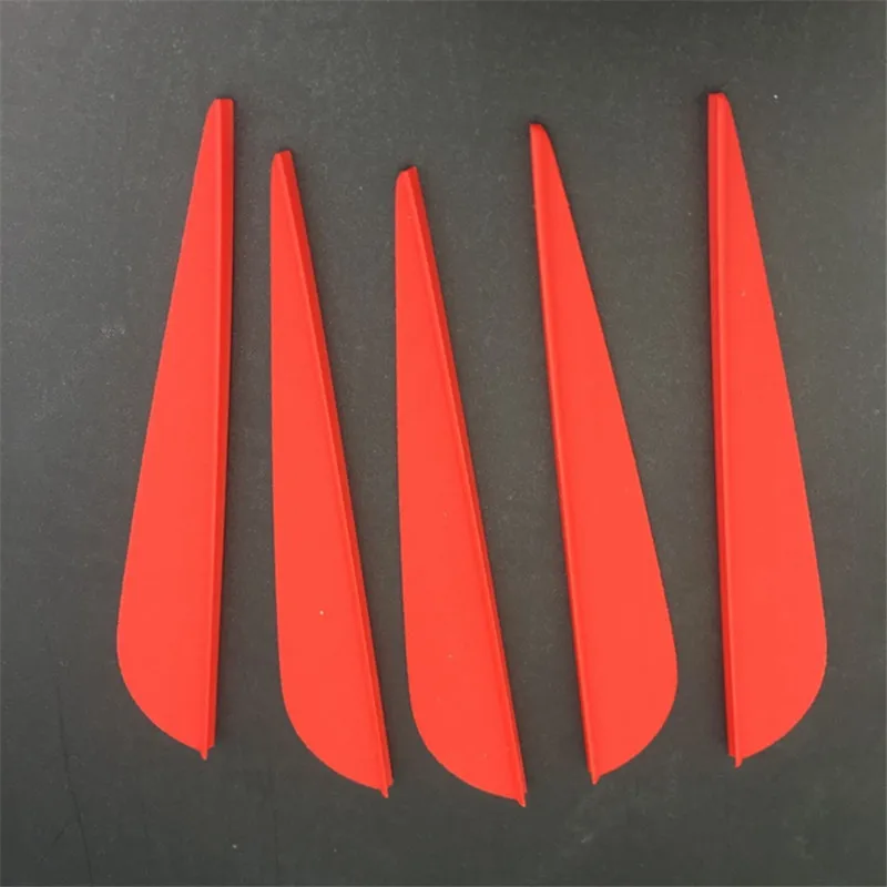 Pluma de flecha de tiro con arco, accesorios de paletas de plástico de 3 pulgadas, eje de flecha, bricolaje, arco compuesto de caza, 60 uds. - imagen 5