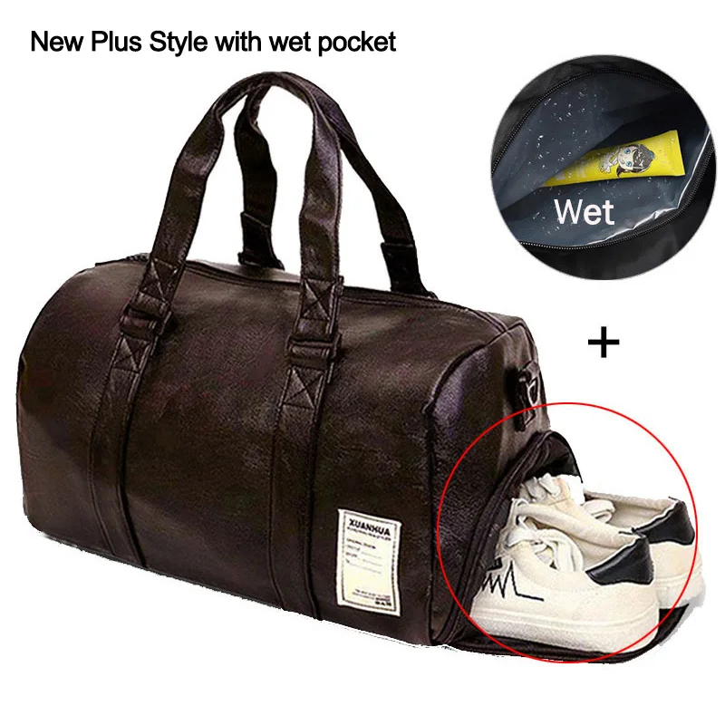 Bolsas De gimnasio De cuero, Bolsa De entrenamiento deportivo para hombres y mujeres, bolsa De deporte para gimnasio, equipaje De viaje, bolsa De Yoga para viajes al aire libre XA627A - imagen 5