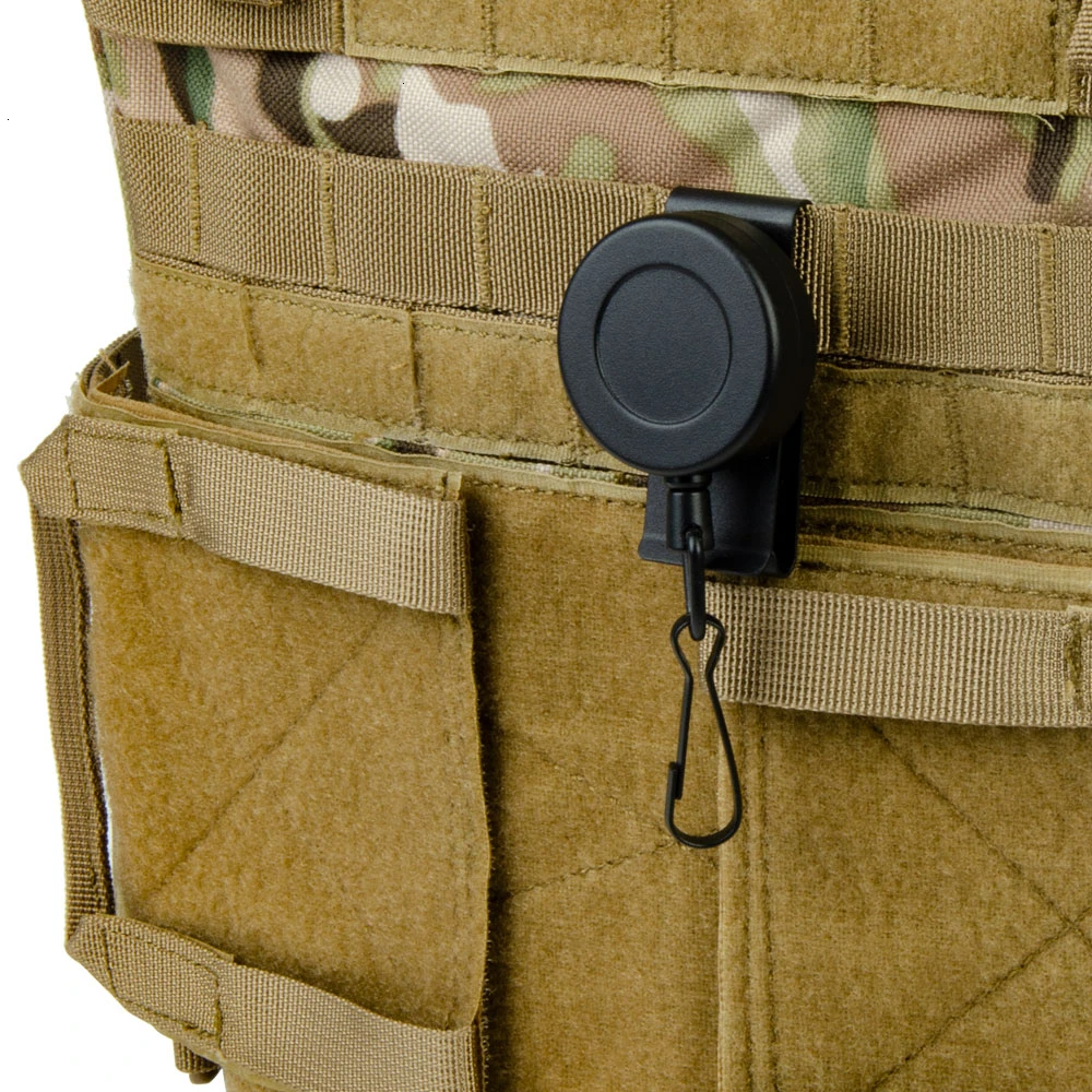 Eslinga retráctil de acero suave para pistola y revólver, funda de cuerda rotativa de seguridad especial, accesorios tácticos para caza y tiro de Paintball - imagen 3